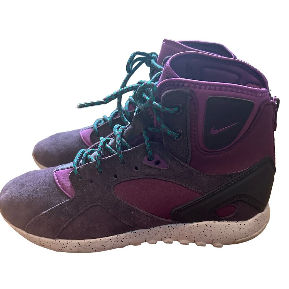 Nike Women’s Purple Koth Mid Hi Lace Up Shoes Rear Zip Size 9.5
